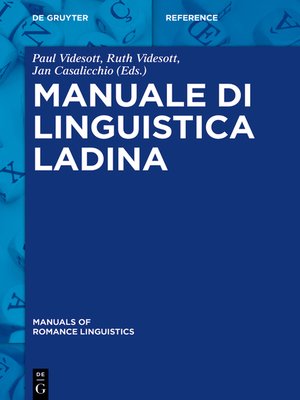 cover image of Manuale di linguistica ladina